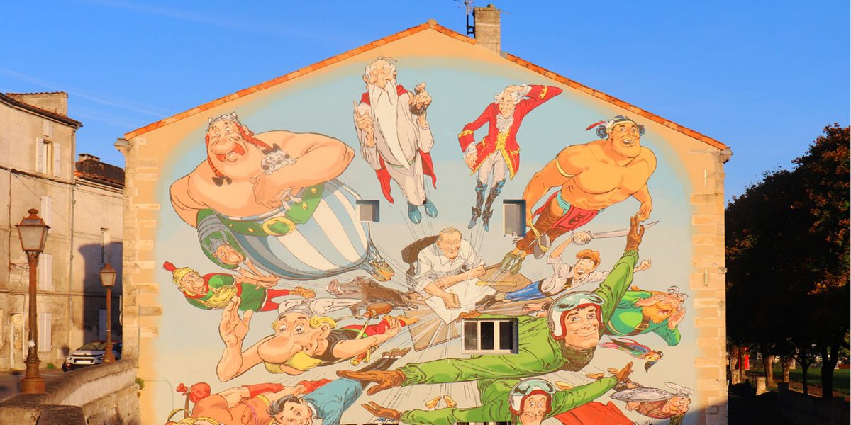 Mur peint le Cosmos d'Uderzo