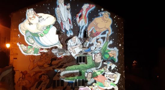 Mur peint « Uderzo dans son cosmos »