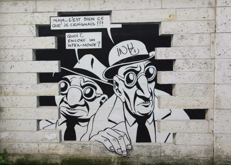 Mur peint « Réalité, Sortie de Secours »