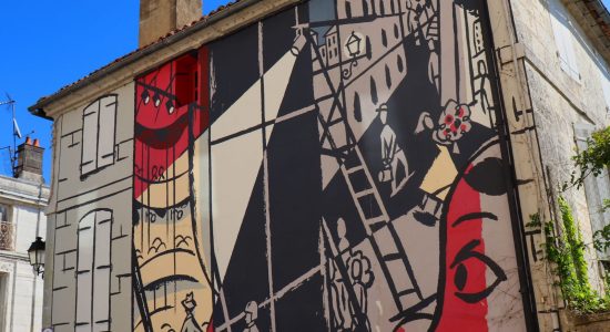 Mur peint « Les coulisses du théâtre »