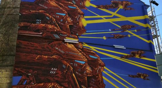 Mur peint « Voyage au travers des images »