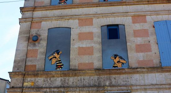 Mur peint « Lucky Luke, les Dalton et Jolly Jumper »