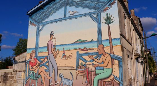 Mur peint « La Guitariste »