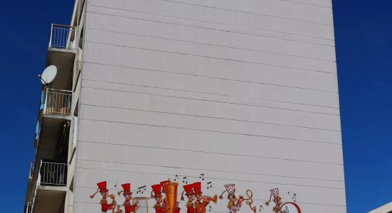 Mur peint « Le Défilé »