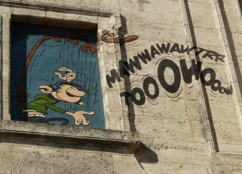 Mur peint « Gaston et Prunelle »