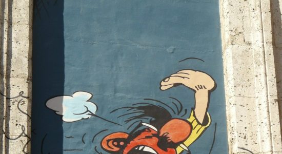 Mur peint « Gaston et Prunelle »