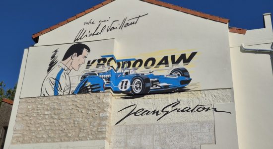 Mur peint « Angoulême accueille Michel Vaillant au circuit des remparts »