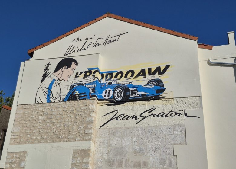 Mur peint « Angoulême accueille Michel Vaillant au circuit des remparts »