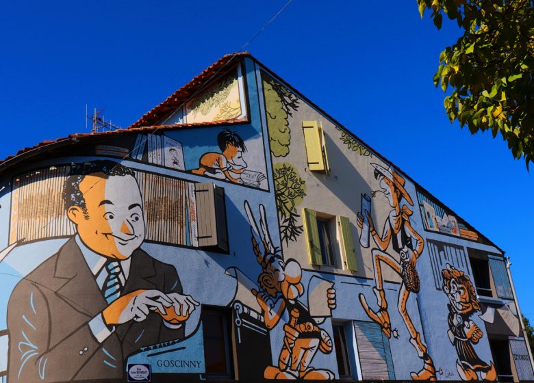 Visite guidée – Les murs peints d’Hergé à Goscinny