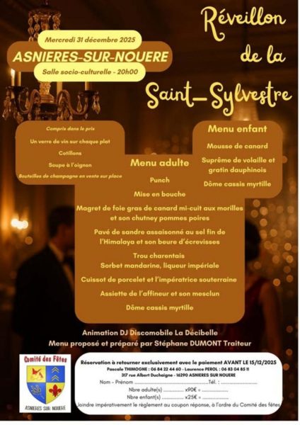 Réveillon de la Saint-Sylvestre  de Asnières-sur-Nouère