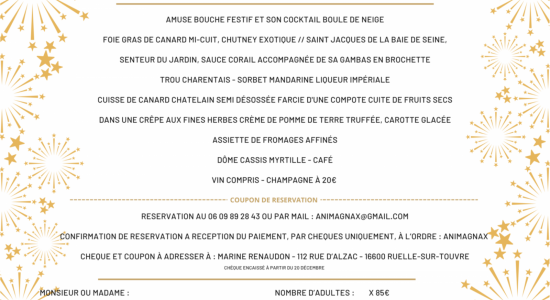 Réveillon du nouvel an du comité Animagnax