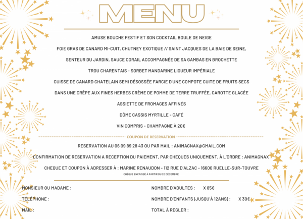 Réveillon du nouvel an du comité Animagnax