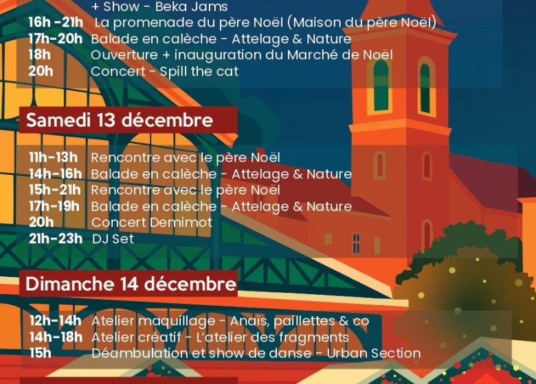 Marché de Noël et patinoire place des Halles