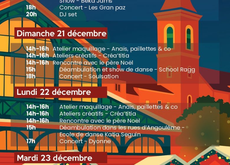 Marché de Noël et patinoire place des Halles