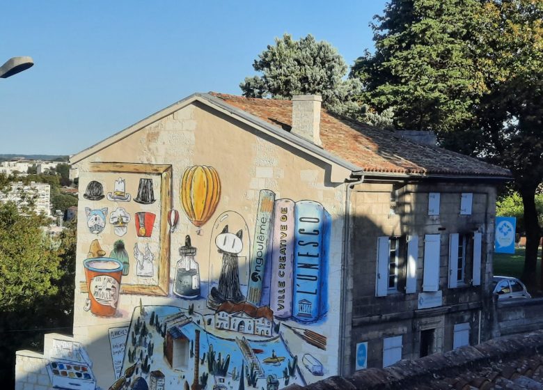 Visite express – Mur peint « Angoulême tout une histoire »