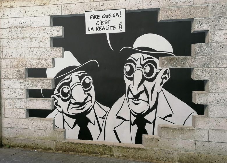 Visite express – Mur peint « Réalité sortie de secours »