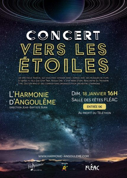 Concert Harmonie d&rsquo;Angoulême « Vers les Étoiles »